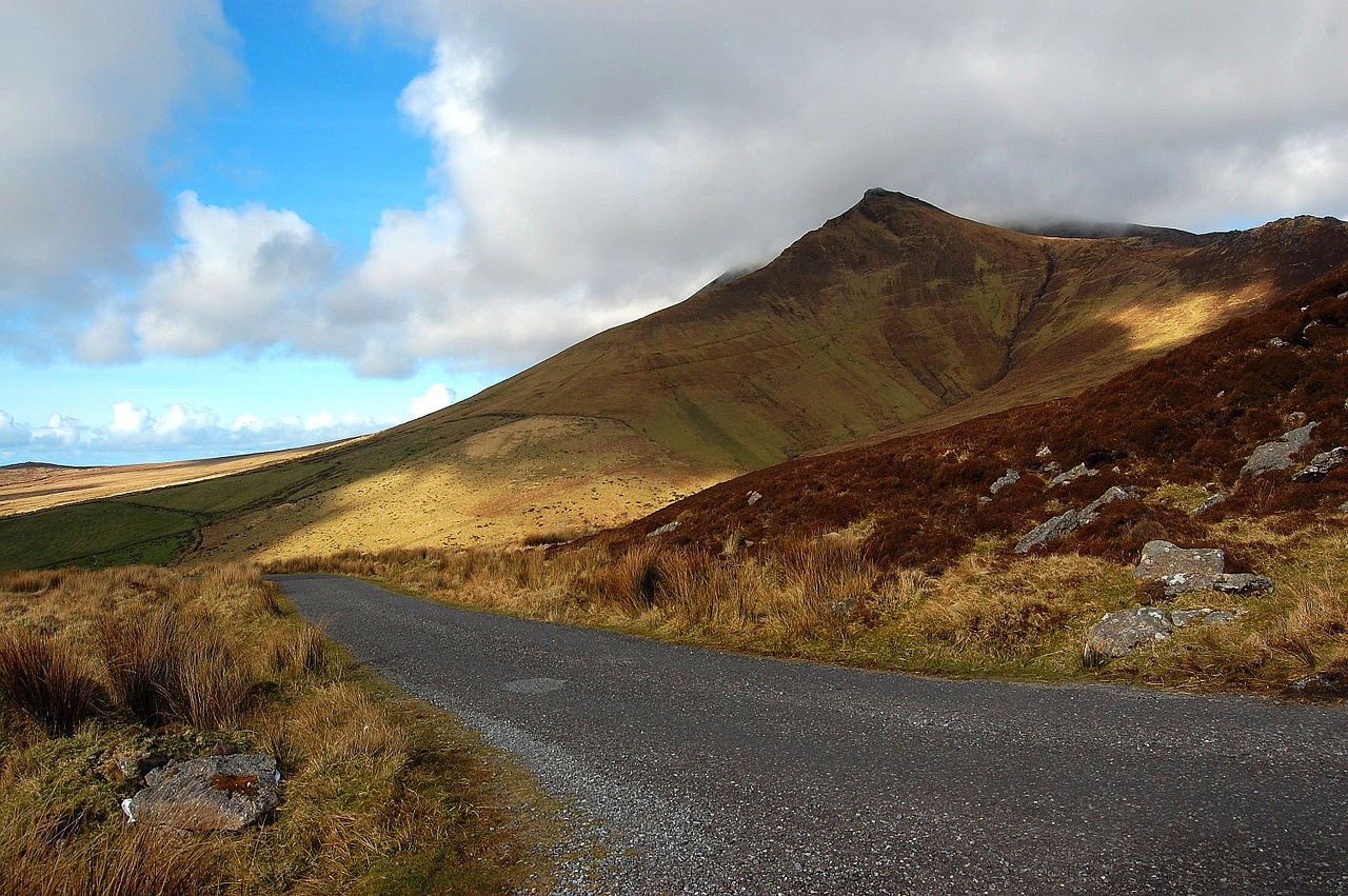 mountain mountain road ireland free photo