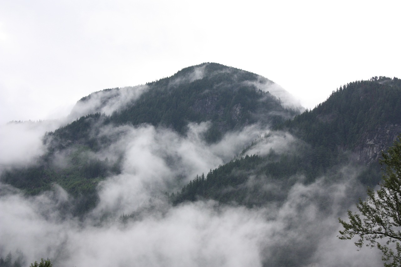 mountain canada fog free photo