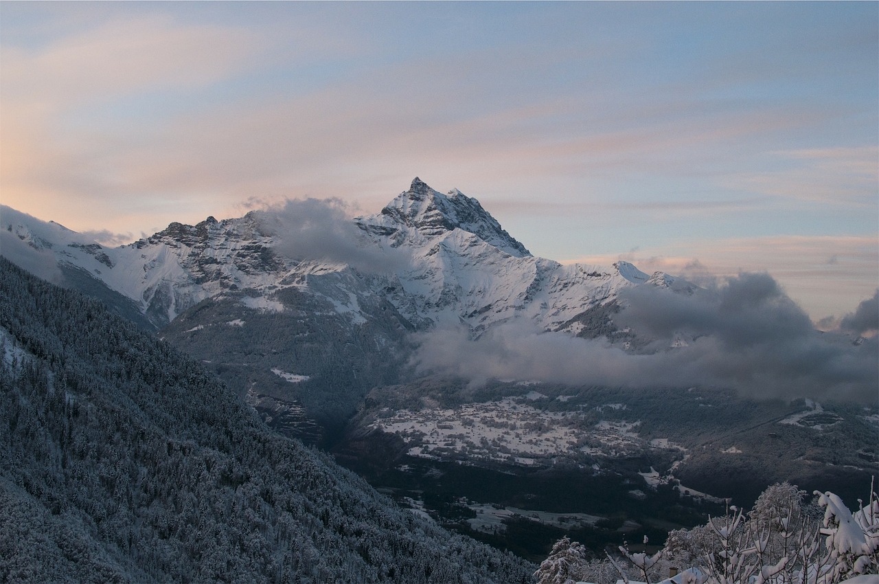 mountain sunset sunrise free photo