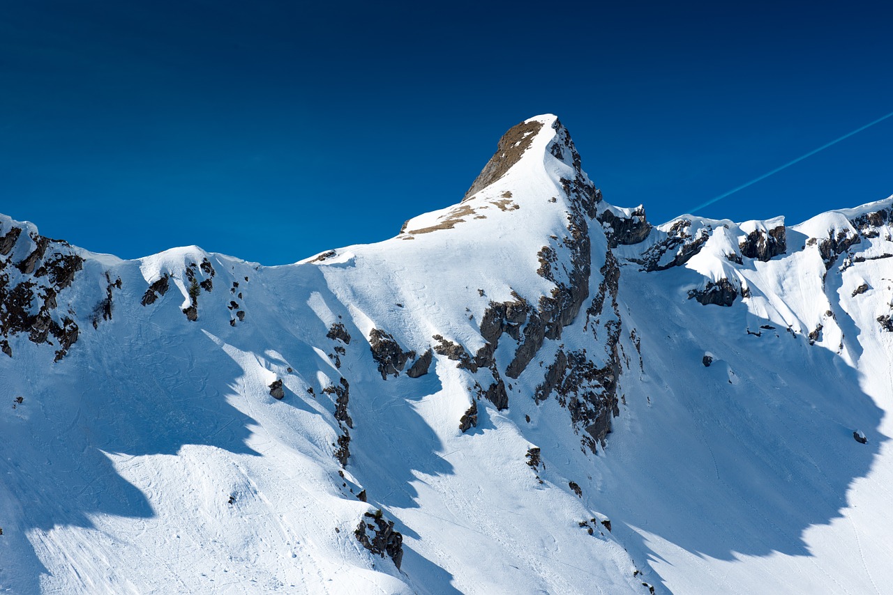 mountain summit snow free photo