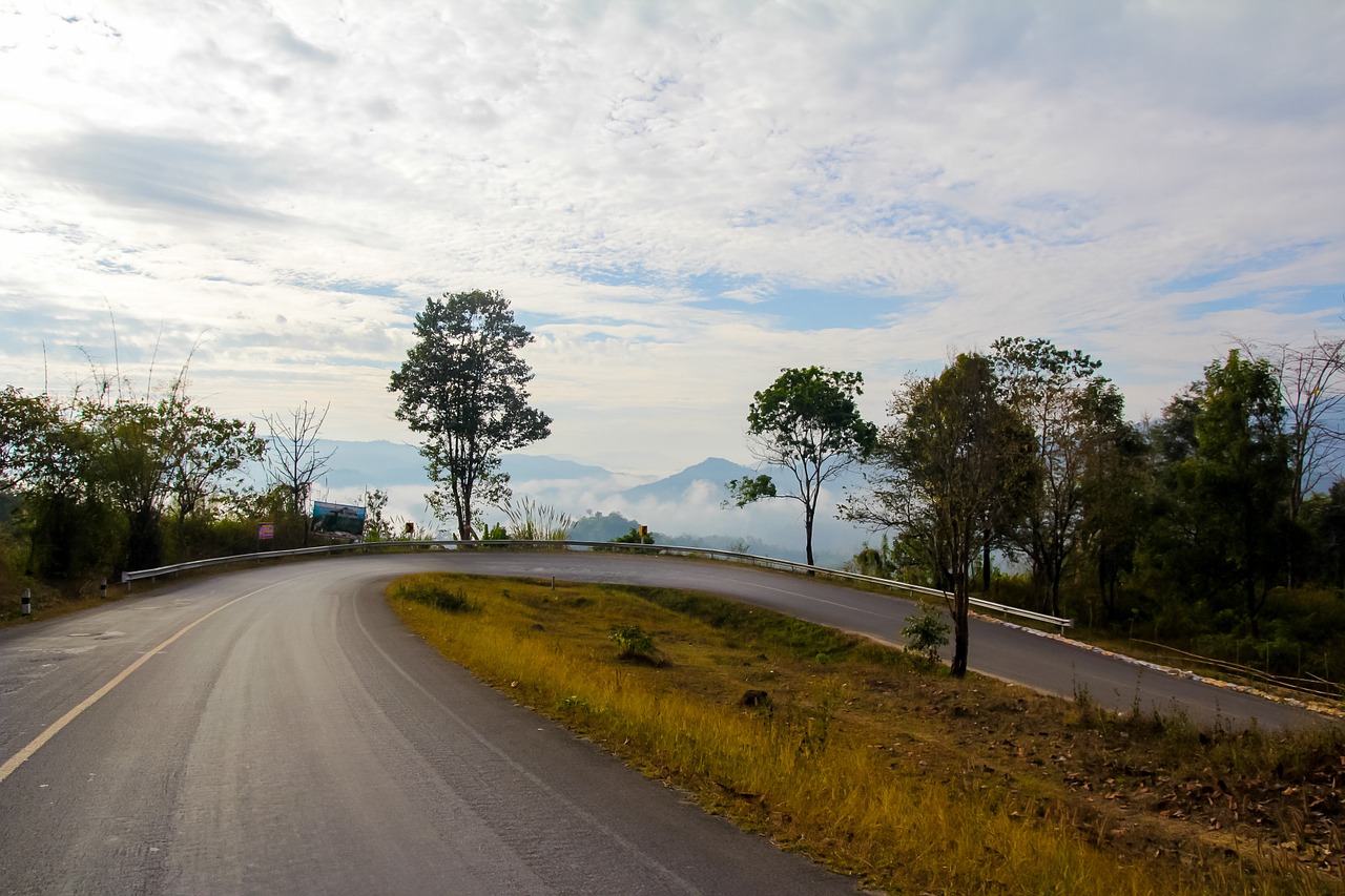 mountain road nature free photo