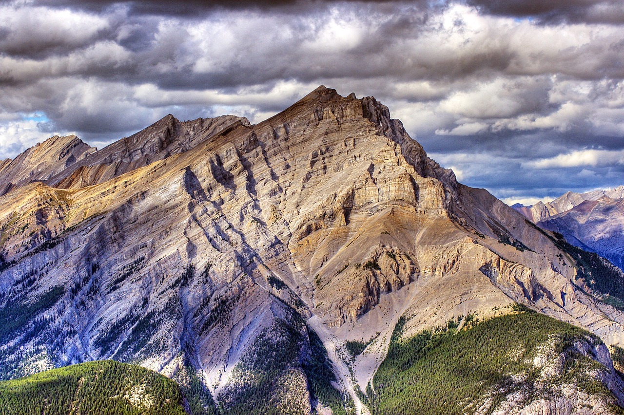 mountain stratifaction geology free photo