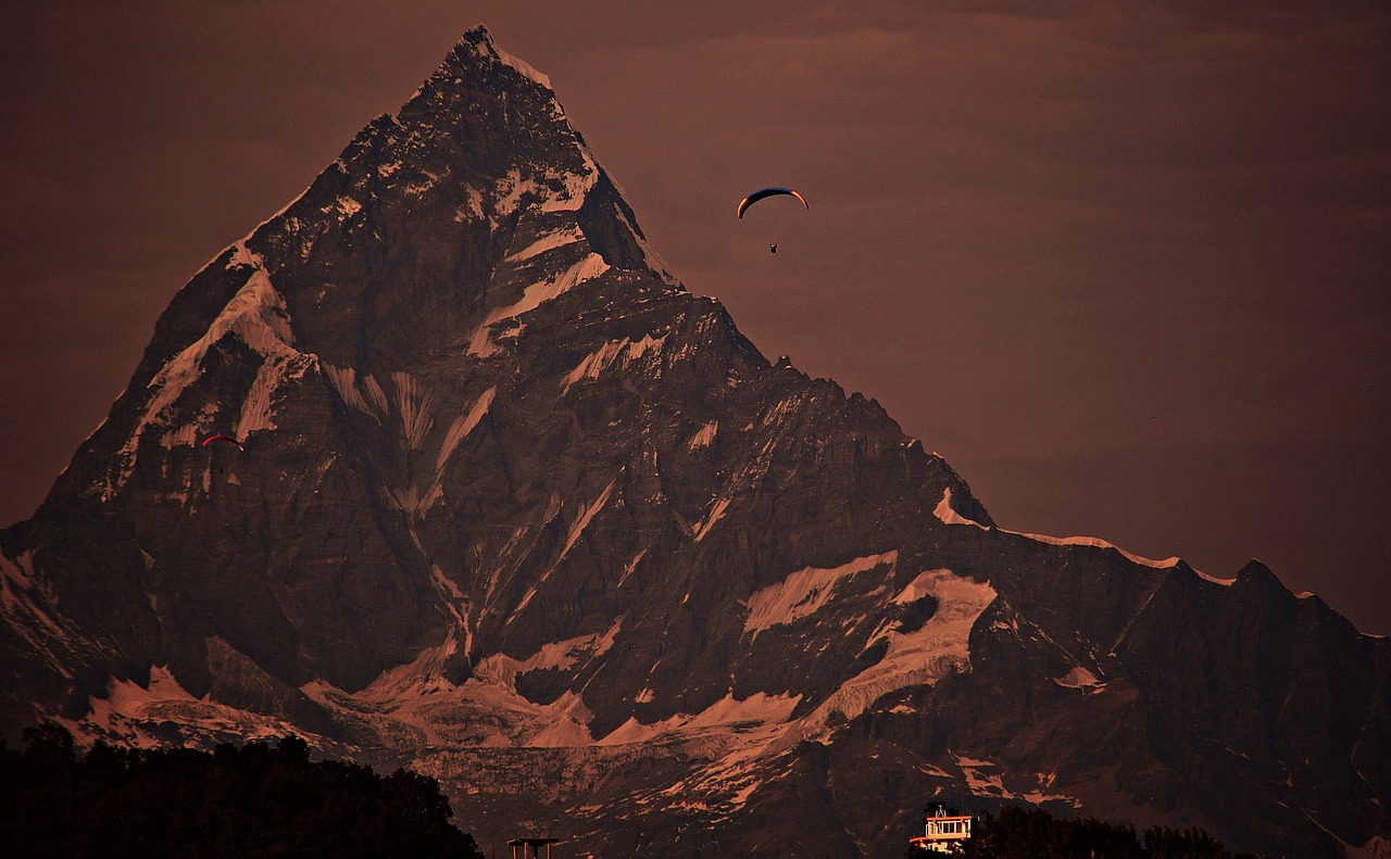 mountain prominent paragliding free photo