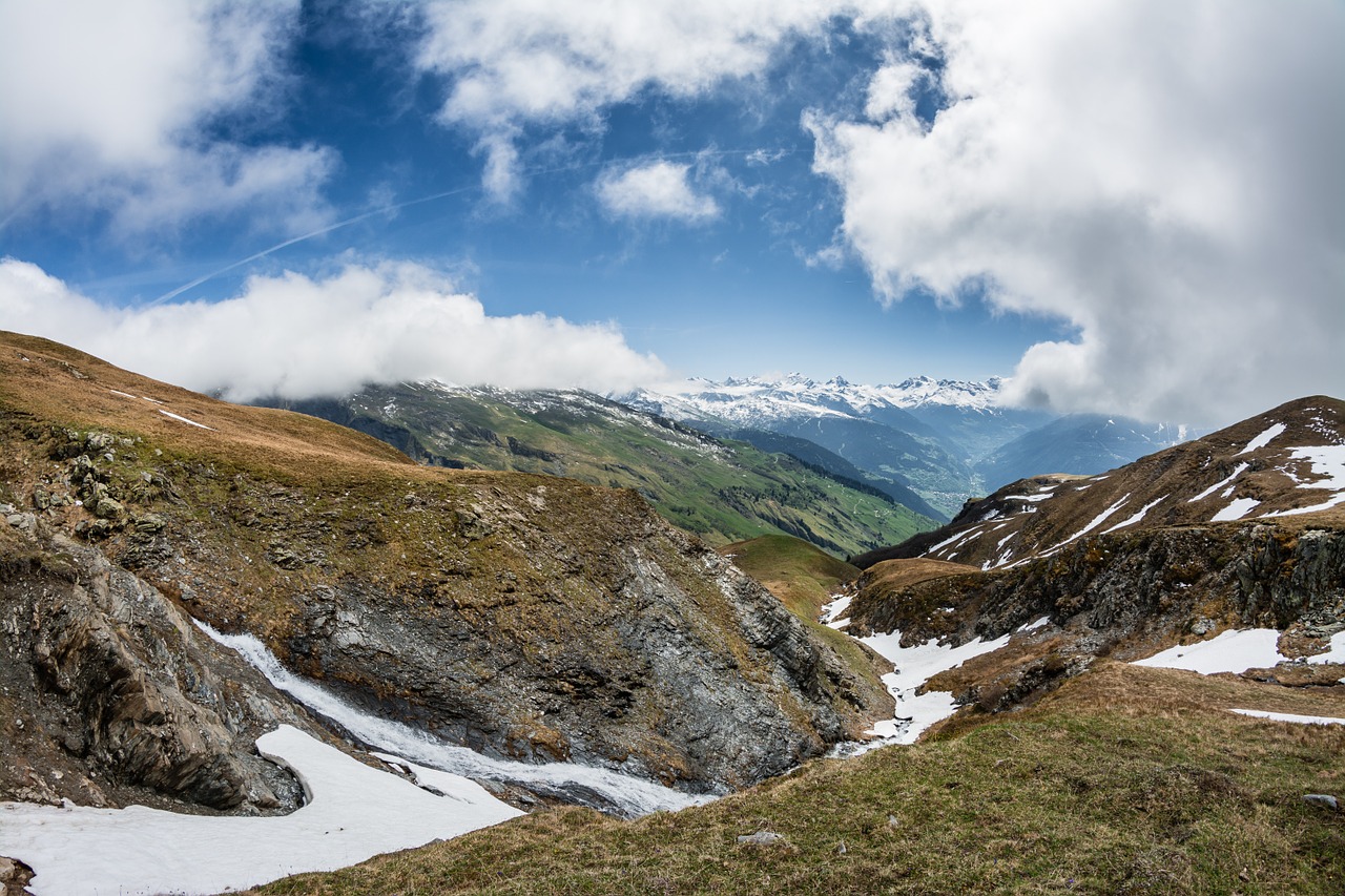 mountain sky spring free photo