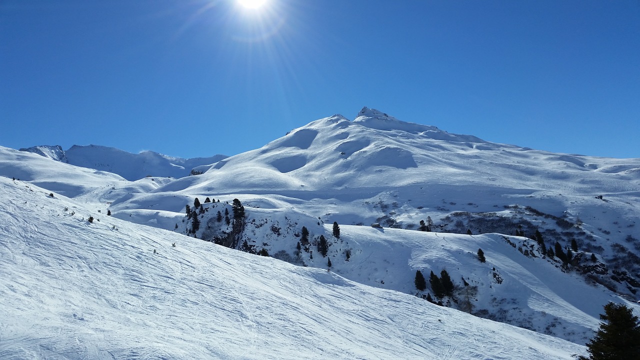 mountain skiing winter free photo