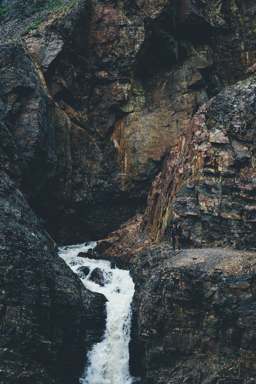 mountain waterfall climb free photo