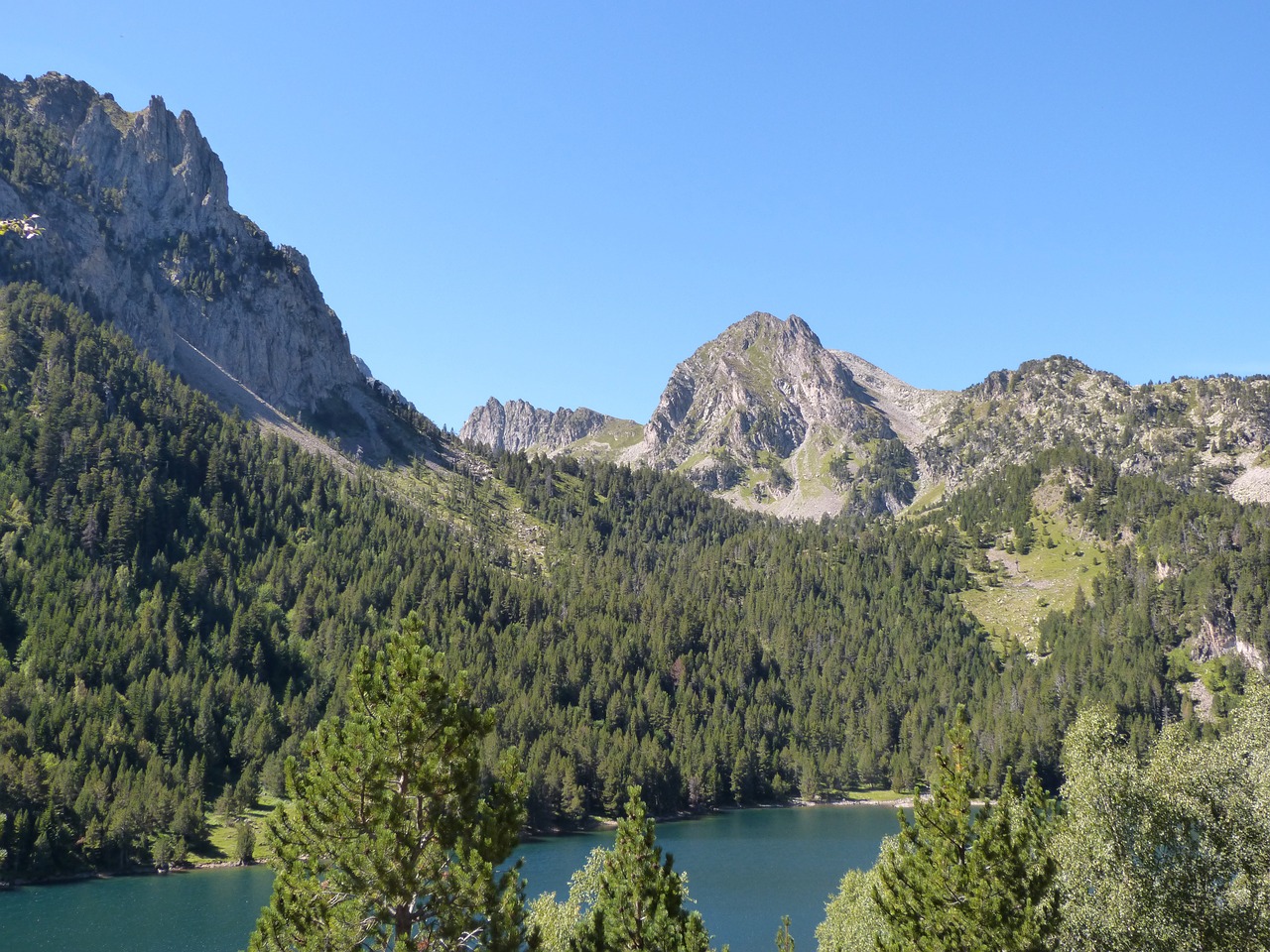 mountain lake pyrenees free photo