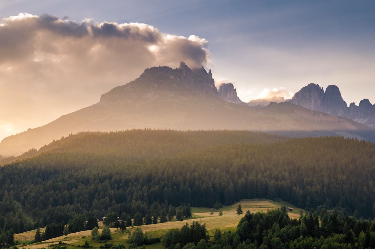 mountain scene morning free photo