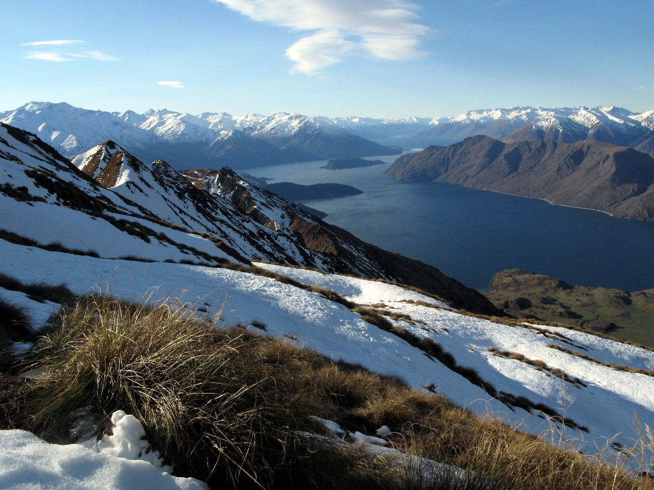 mountain lake new zealand free photo