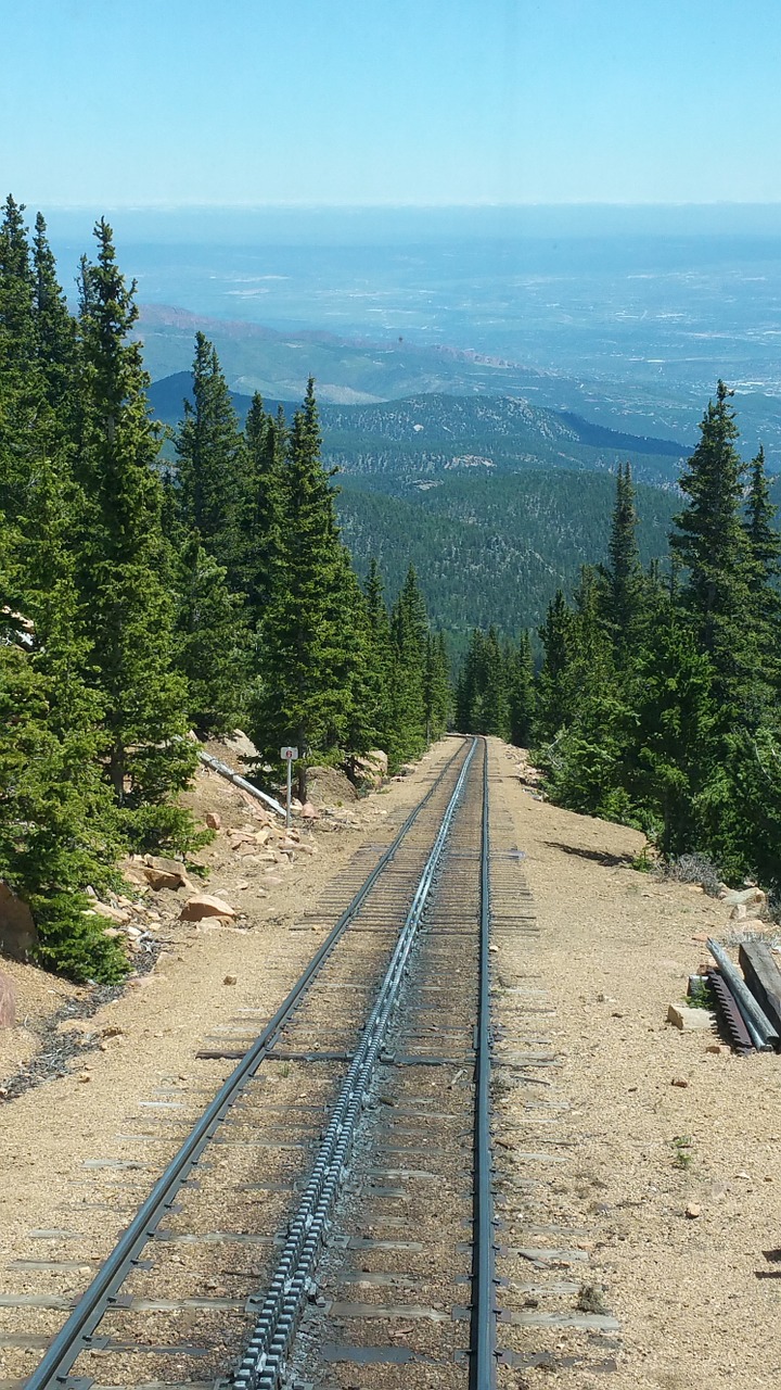 mountain train landscape free photo