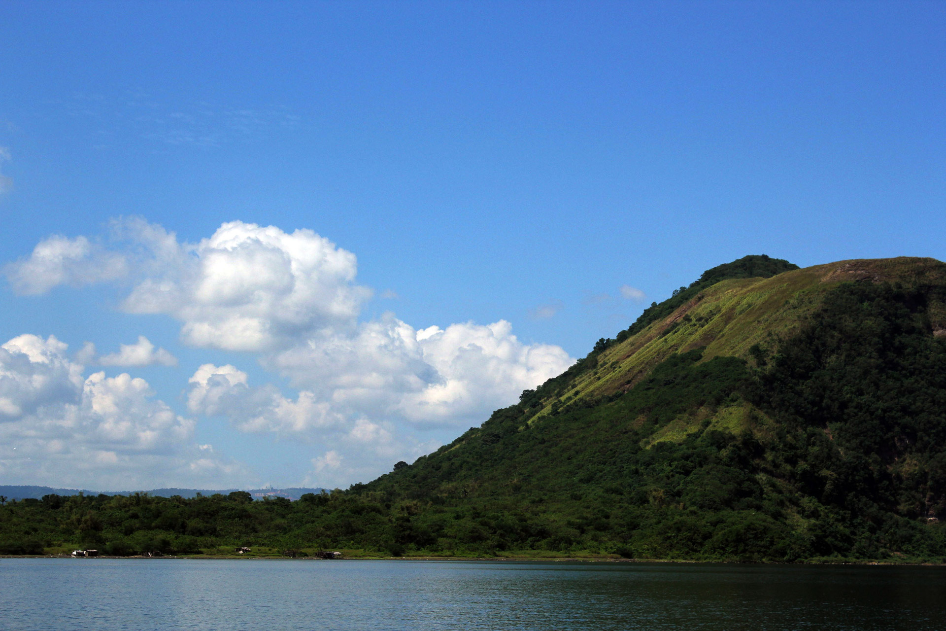 mountain green mountain clouds free photo