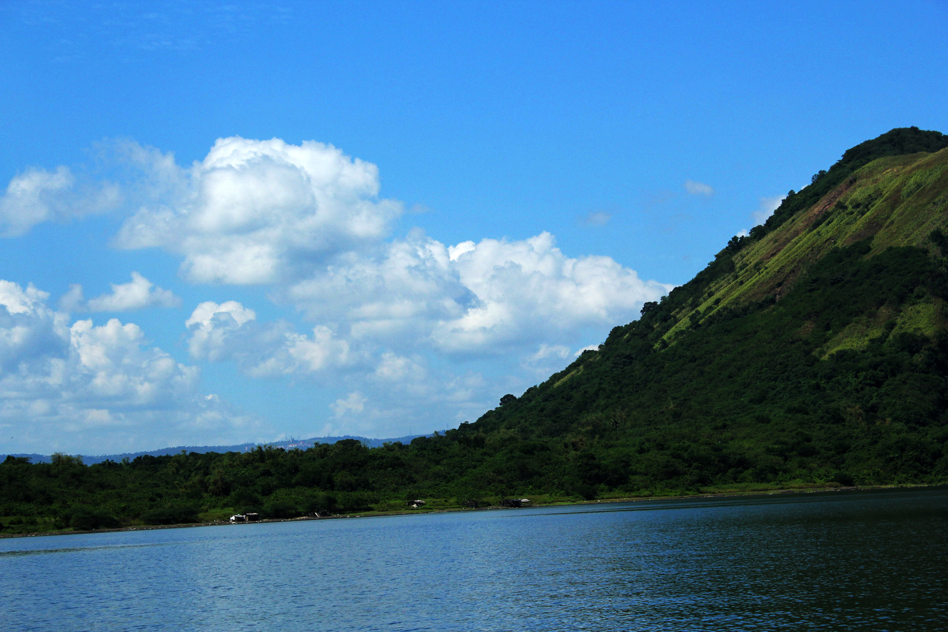 mountain green mountain clouds free photo