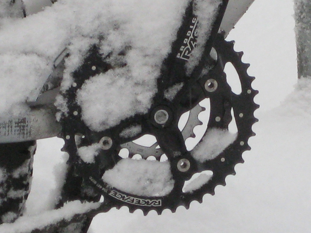 mountain bike bike snowed in free photo