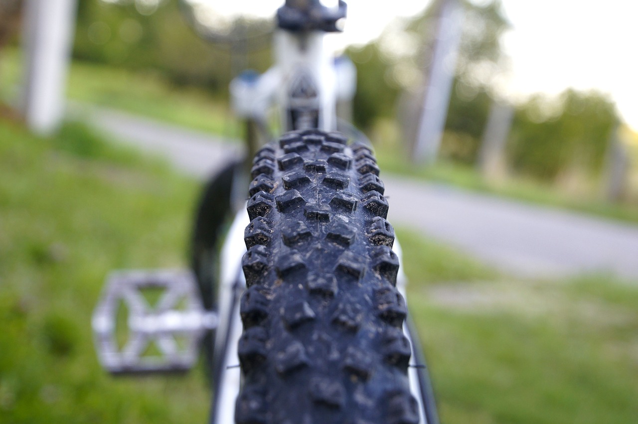 mountain biking tire wheel free photo