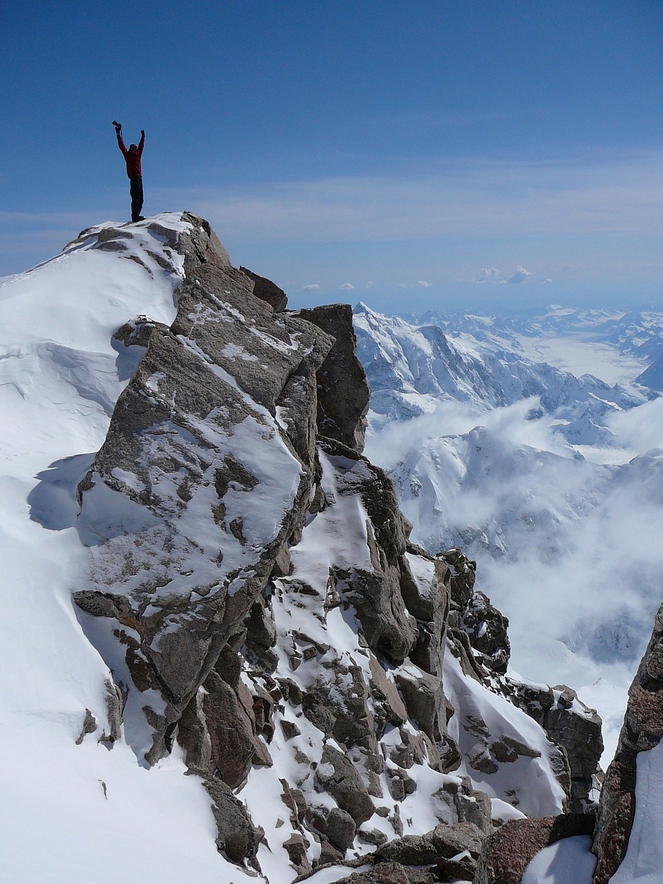 mountain climber summit top free photo