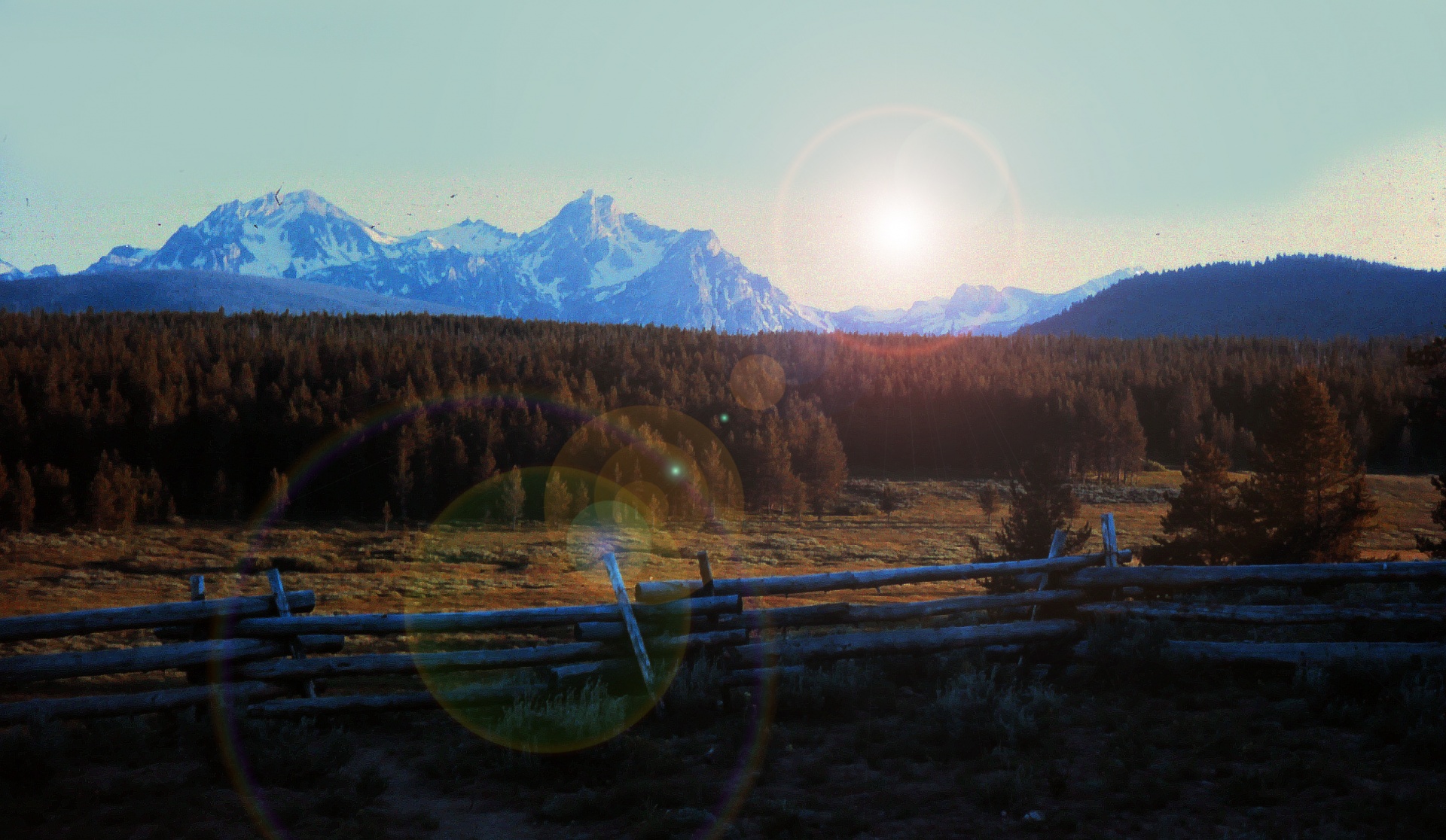 mountain fence scenic free photo