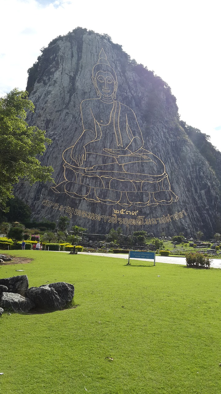 mountain golden buddha rock journey free photo