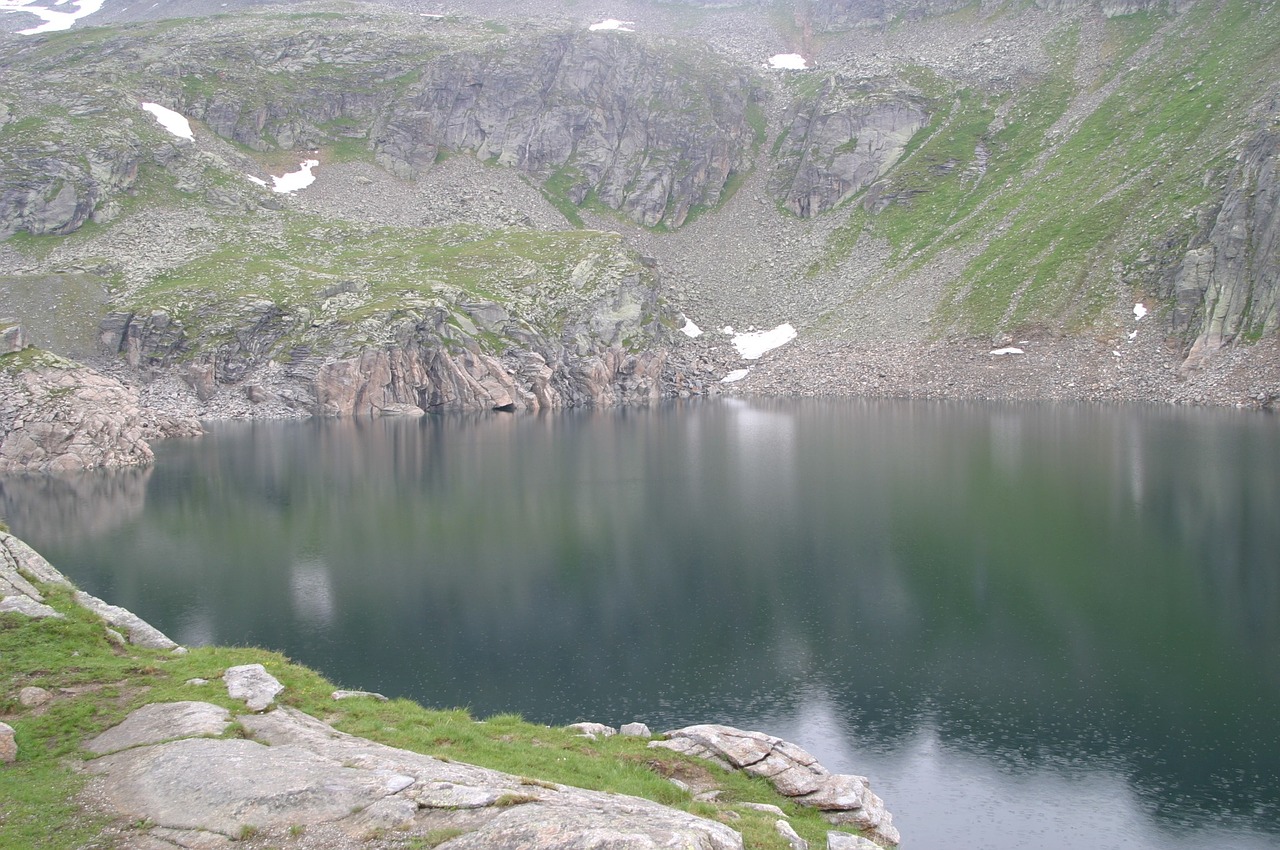 mountain lake dolomites south tyrol free photo