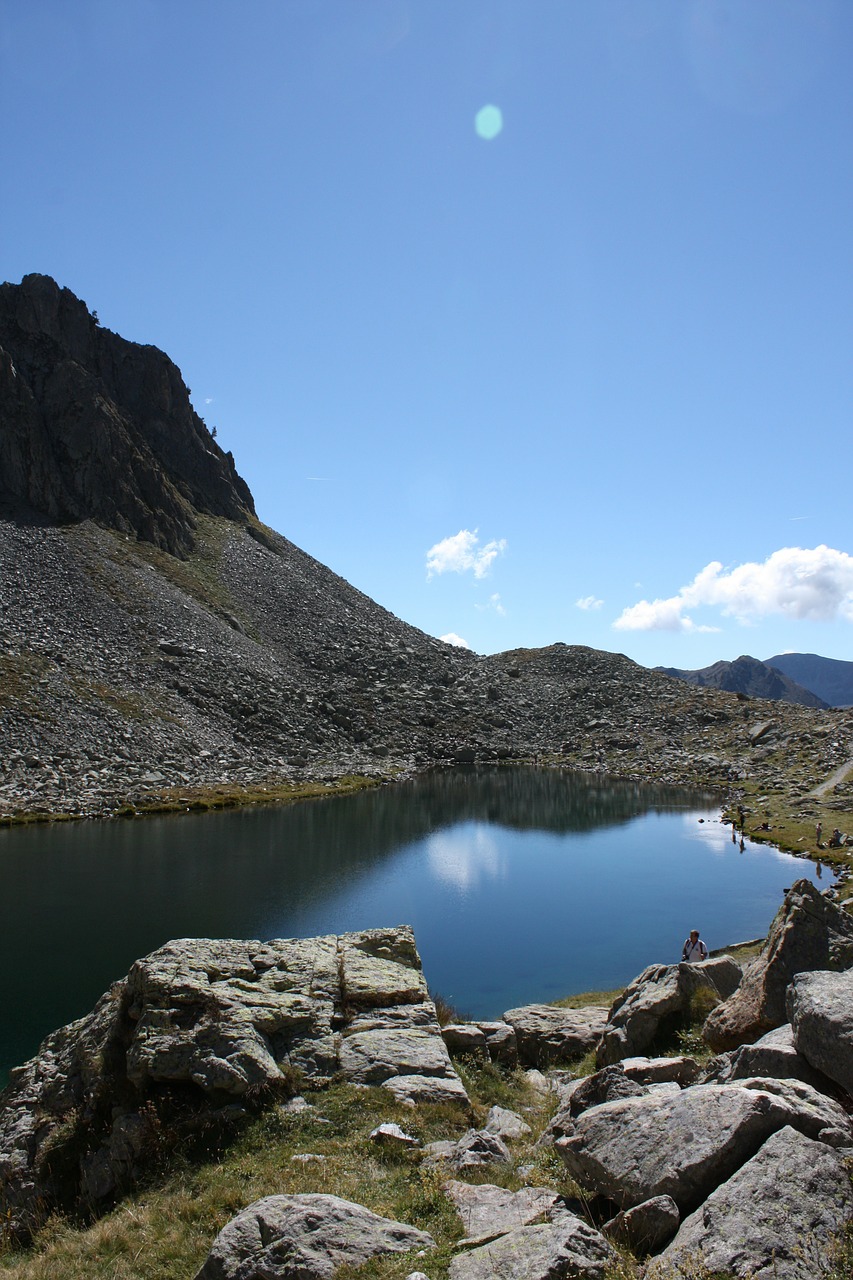 mountain lake alps hiking free photo