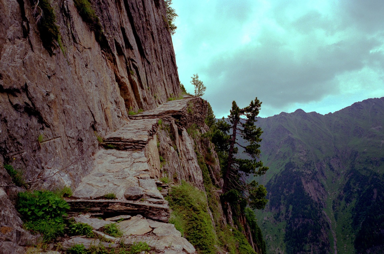 mountain path trail landscape free photo