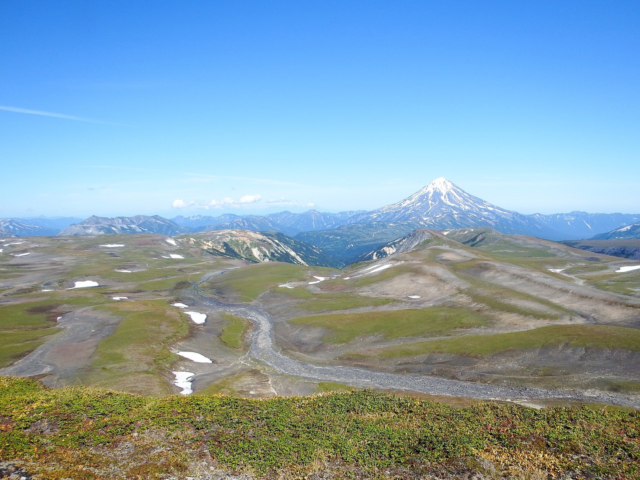 mountain plateau volcano mountains free photo