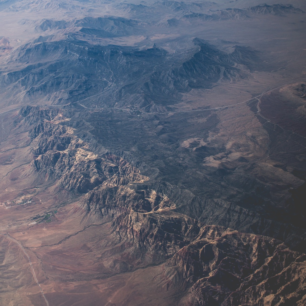 mountain range aerial view landscape free photo