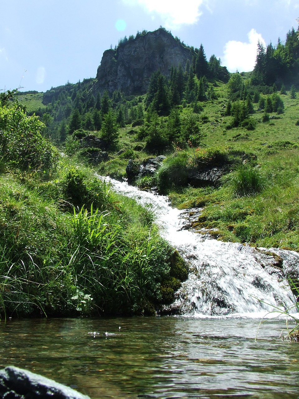 mountain stream water karst free photo