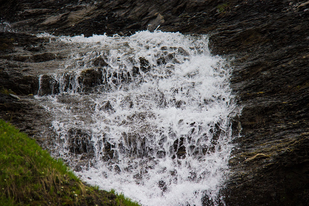 mountain stream waterfall waters free photo