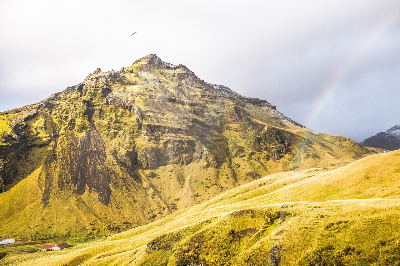 mountain top rainbow mountain free photo