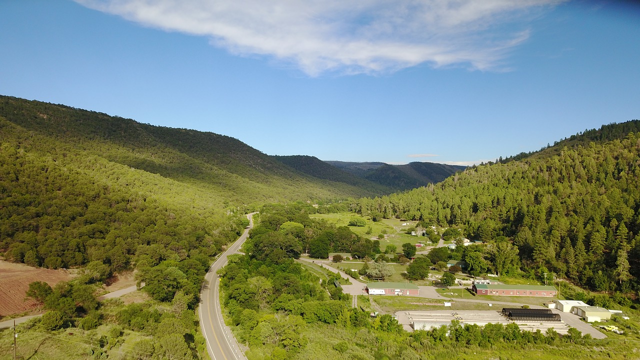 mountain valley aerial photo drone photo free photo