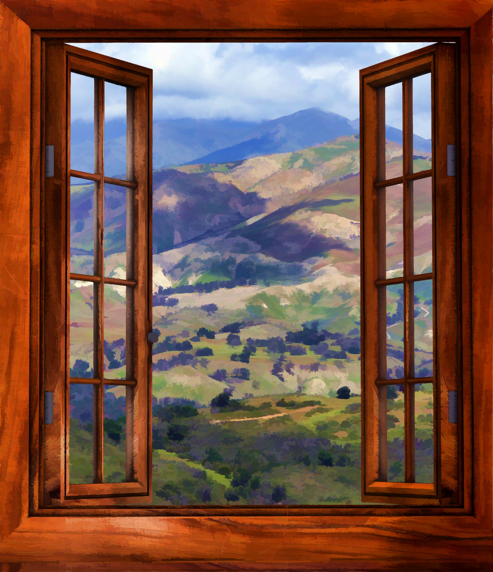 window windows mountain free photo