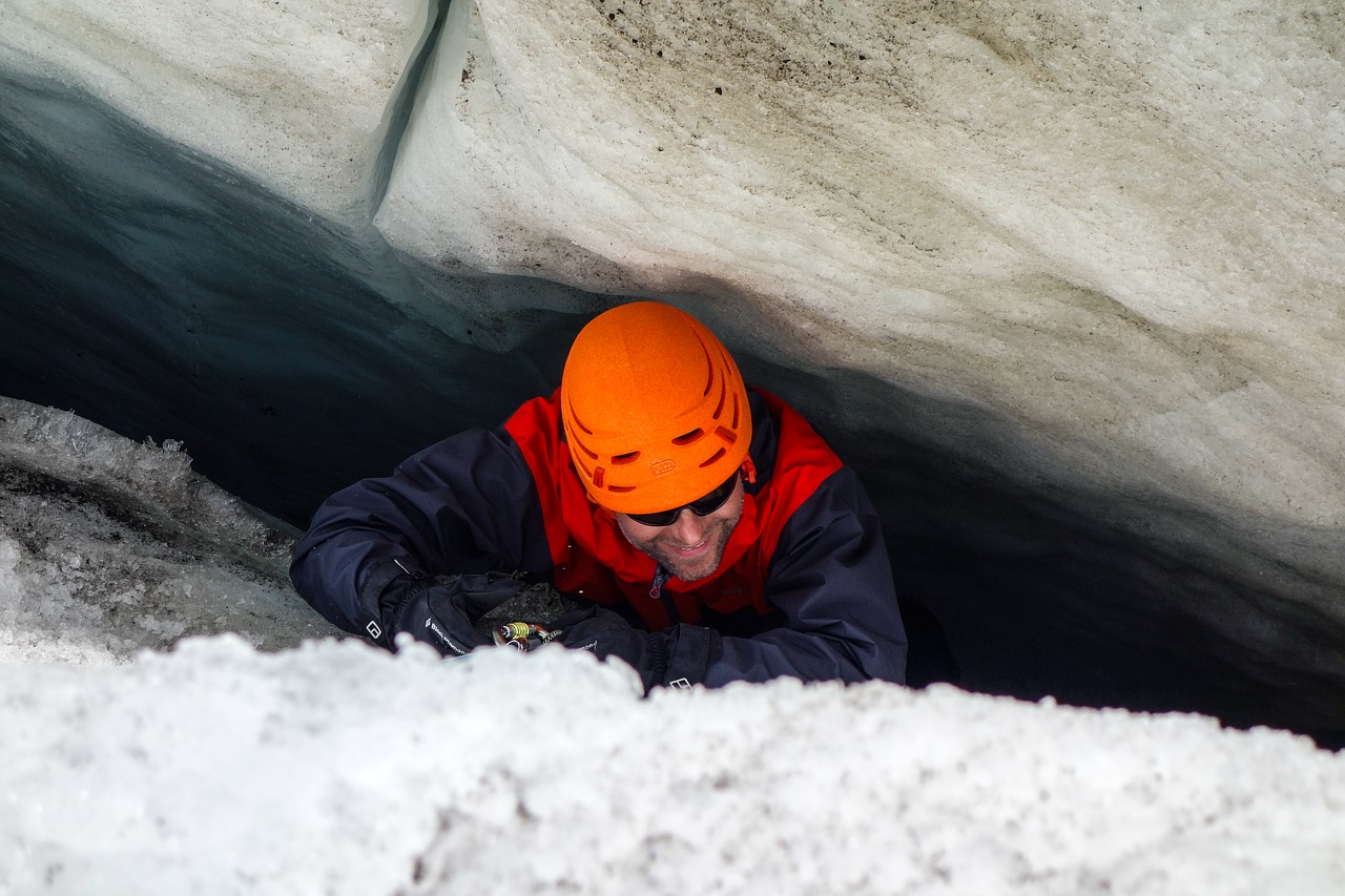 mountaineer  glacier  rescue free photo