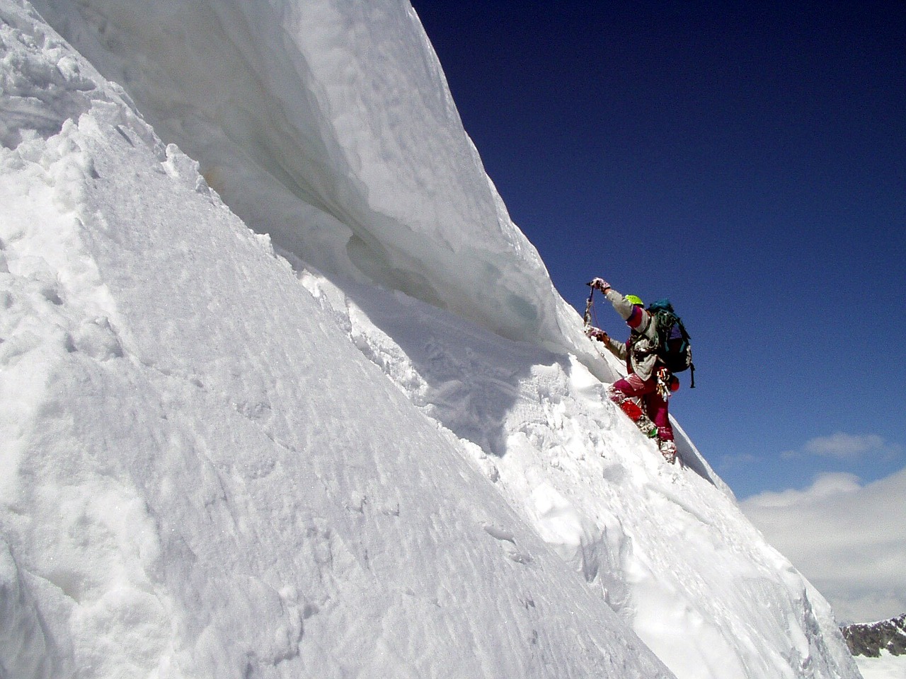 mountaineering bergschrund winter free photo