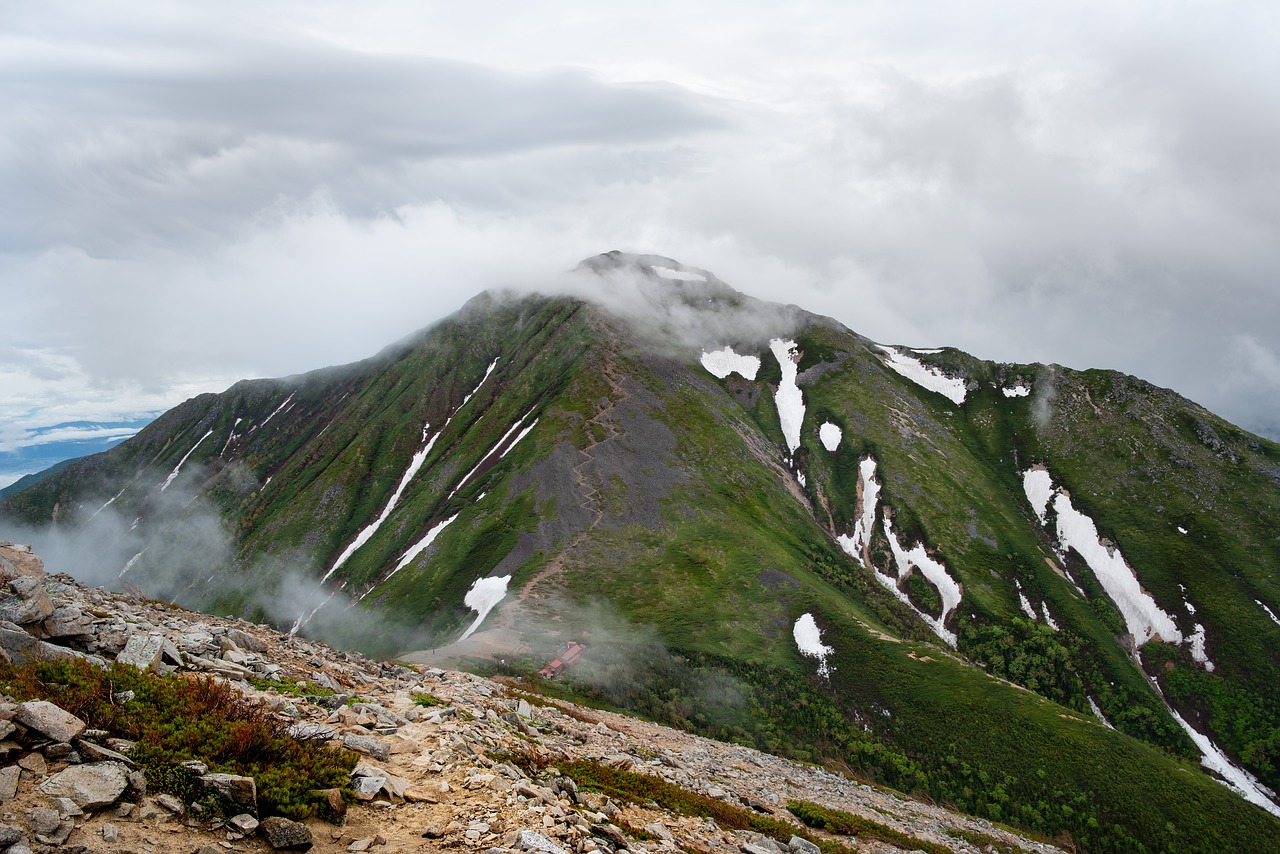 mountainous landscape  due to bad weather  trail free photo
