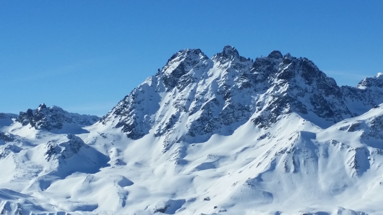 mountains ski area winter free photo