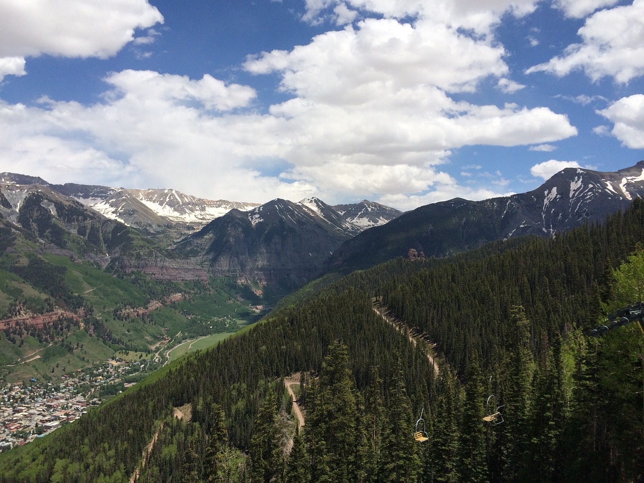 mountains sky valley free photo