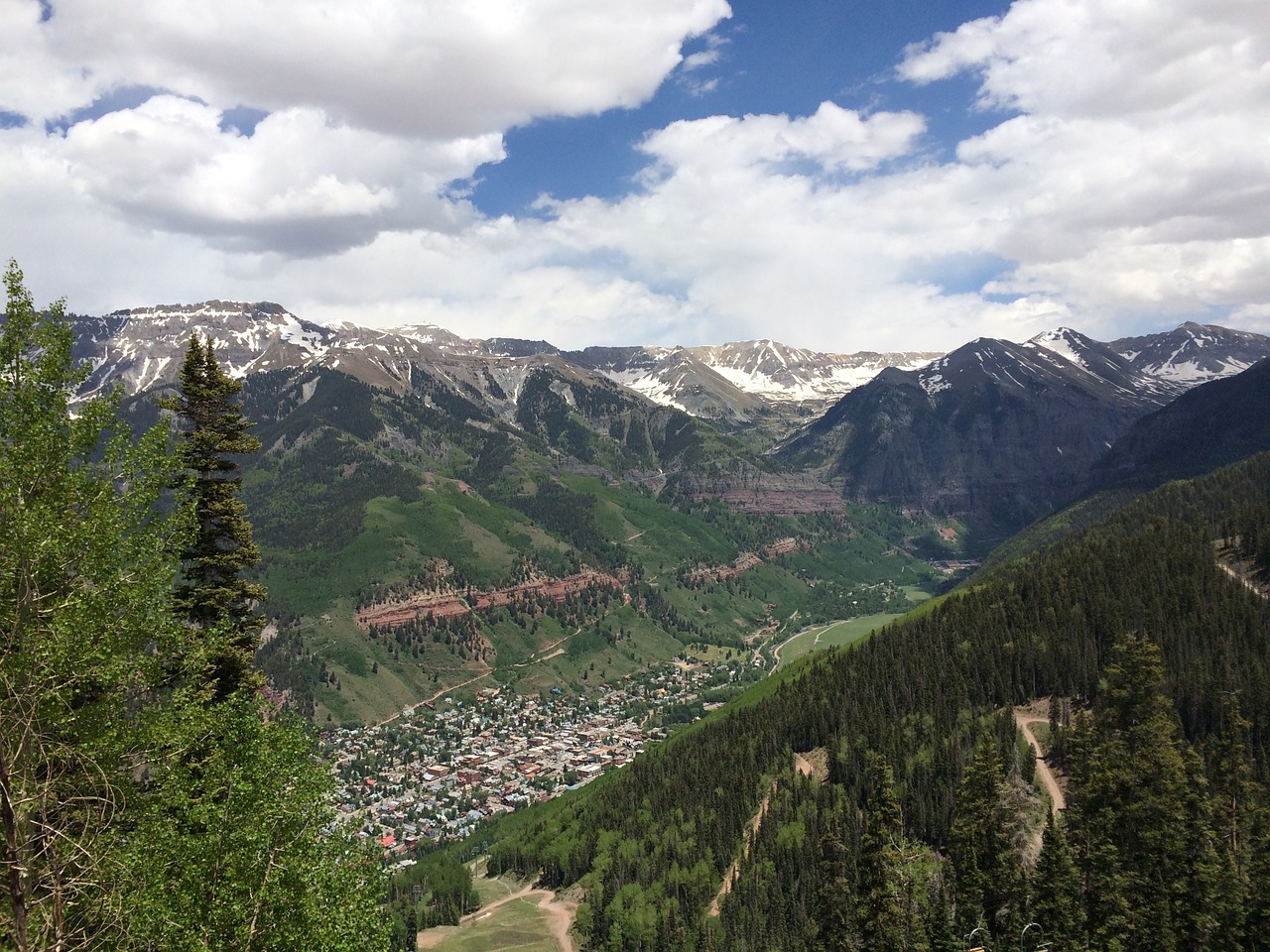 mountains valley sky free photo