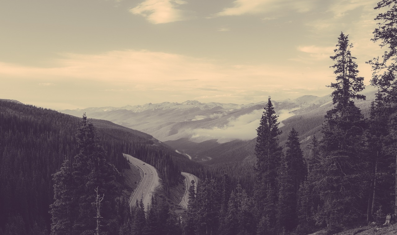 mountains sky misty free photo