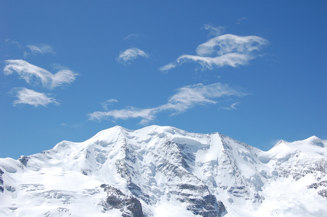 mountains piz palu bernina free photo