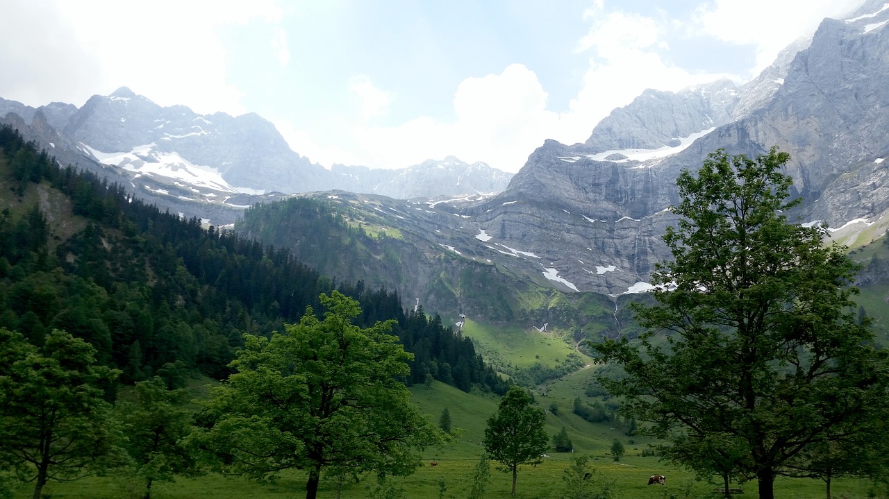 mountains hiking view free photo