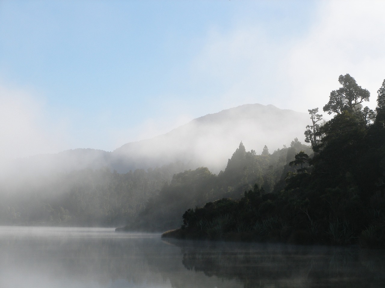 mountains fog nature free photo