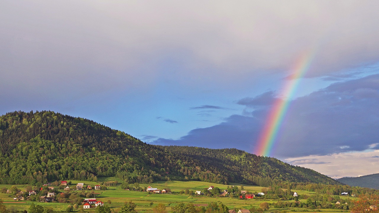 mountains summer view free photo