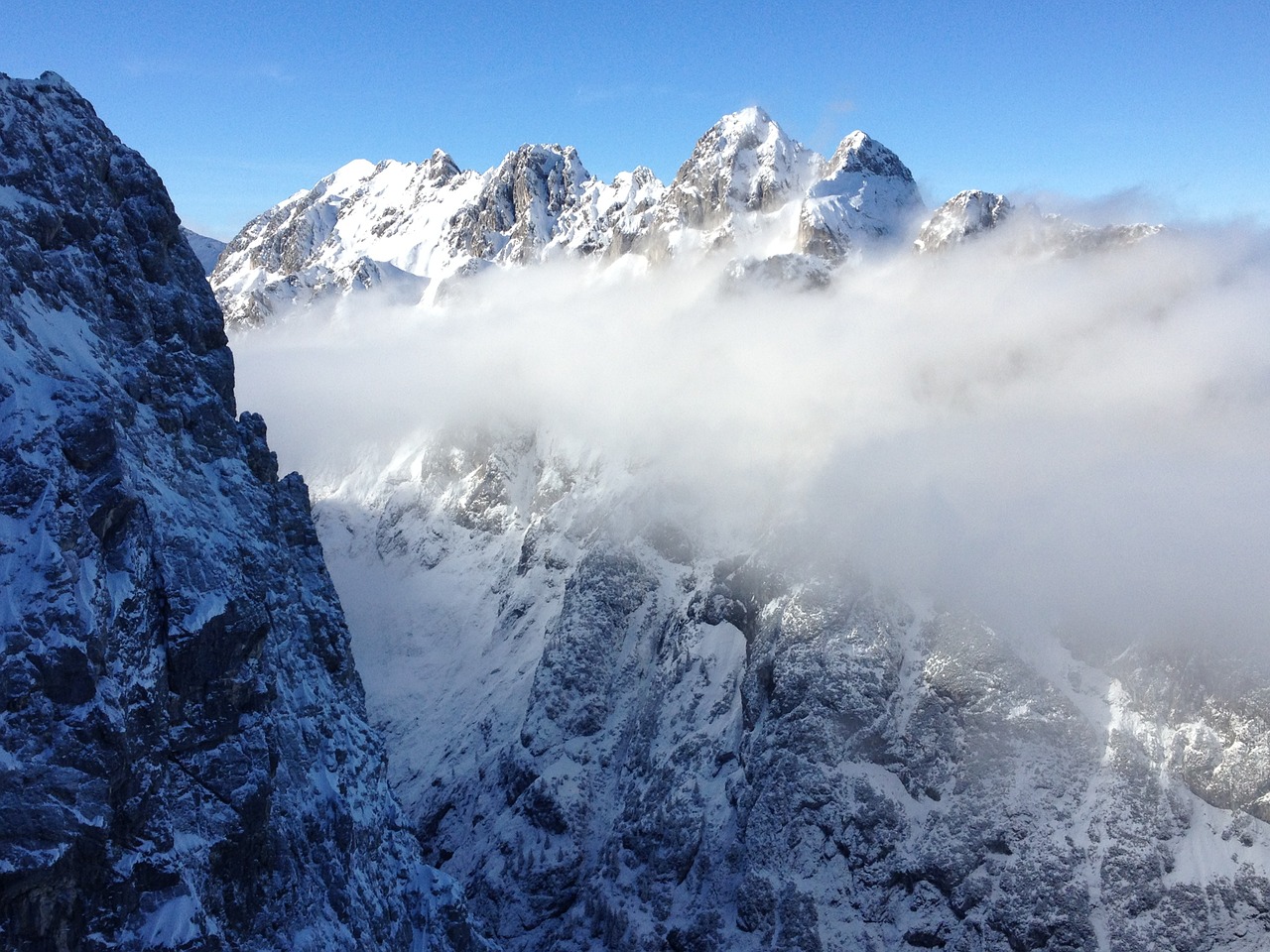 mountains clouds landscape free photo