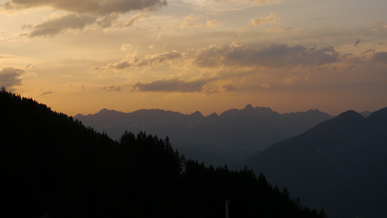 mountains by amin kalbasi sunset free photo