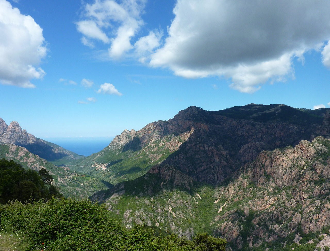 corsica mountains mountain range free photo