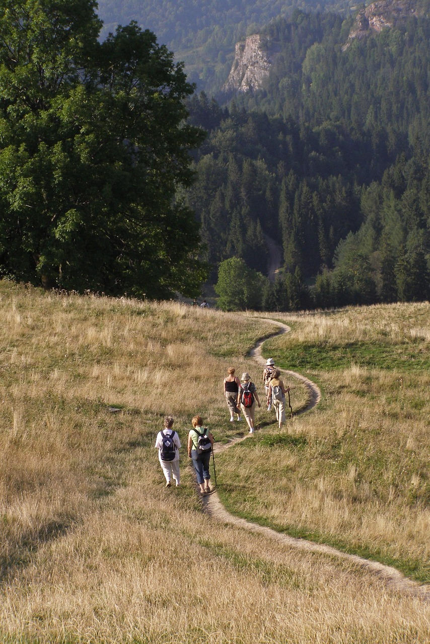 mountains pieniny hiking with backpack free photo