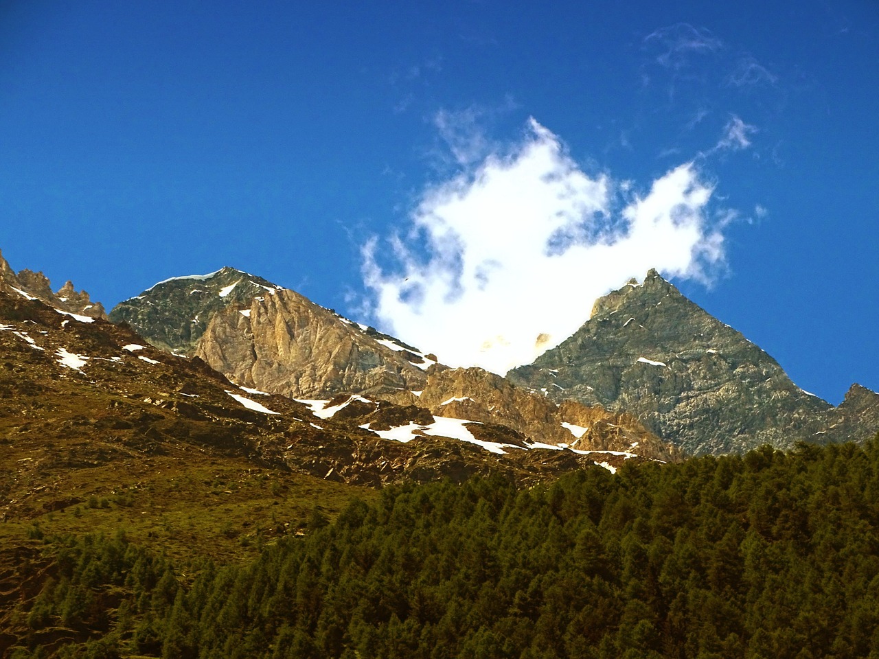 mountains switzerland valais free photo