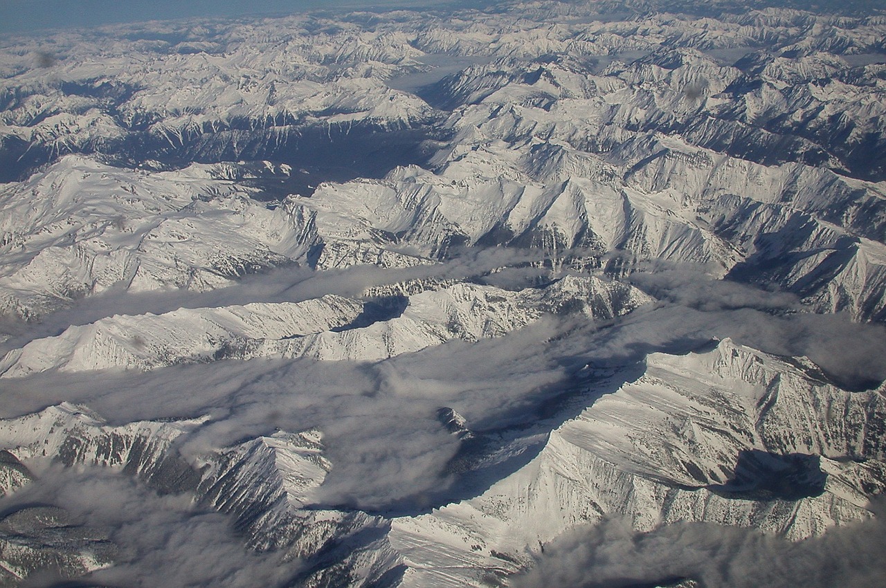 mountains aerial view landscape free photo