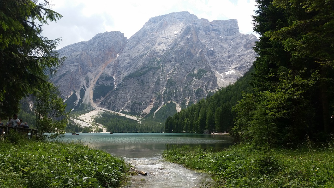 mountains landscape lake free photo