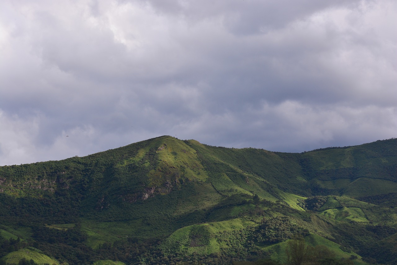 mountains clouds sky free photo